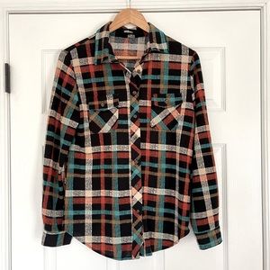 Fashion Model Plaid Button Down. NWOT. From a boutique.